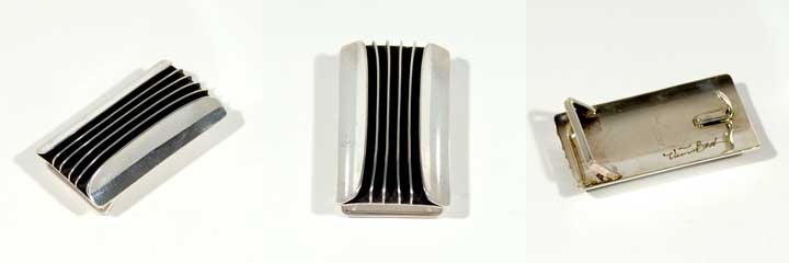 Victor Beck silver belt buckle