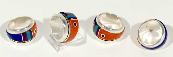 Charles Supplee inlay silver ring