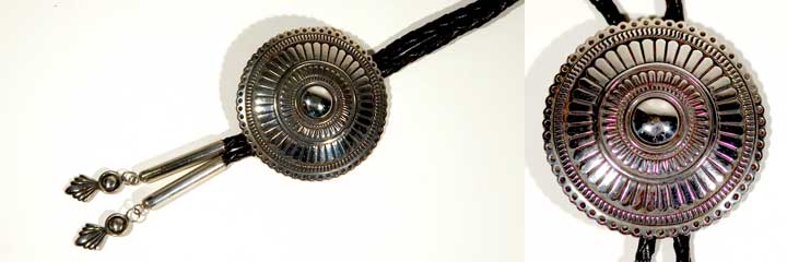 Walt Doran silver bolo tie