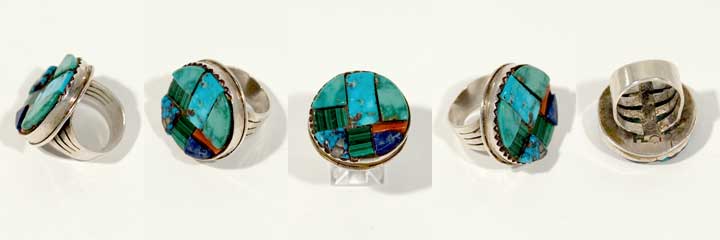 Harold Lovato inlay turquoise ring