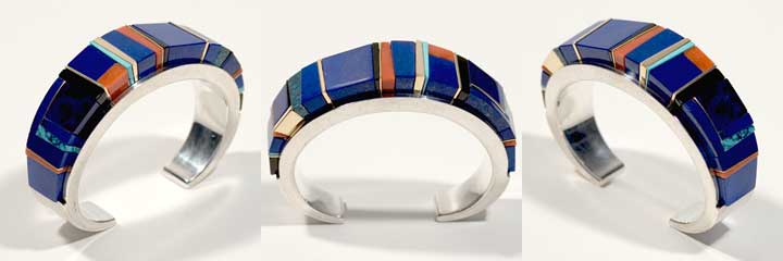 Luis Mojica inlay silver bracelet