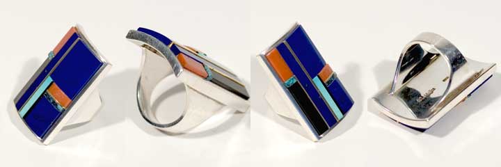 Luis Mojica inlay silver ring