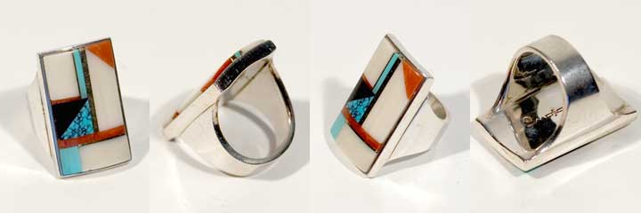 Luis Mojica inlay silver ring