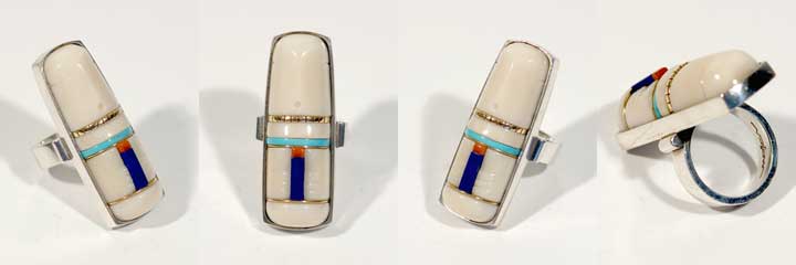 Luis Mojica inlay silver ring