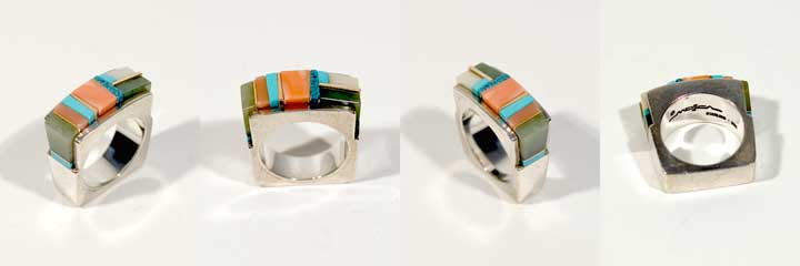 Luis Mojica inlay silver ring