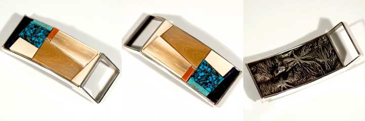 Omar Juveland inlaid belt buckle