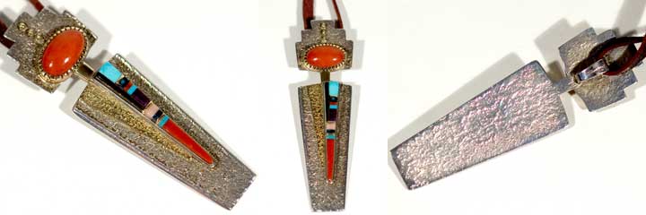 Sonwai tufacast inlay pendant